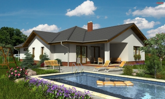 Grande maison avec cave et garage.